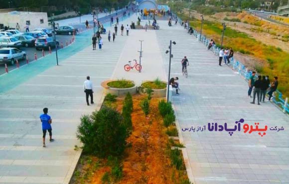 کف سازی پارک بانوان واقع در بلوار شاهد- مسیر پیاده روی سلامت